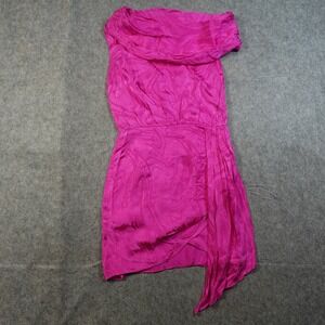 Saylor Dress Womens Extra Small? Pink Satin Mini Cowl